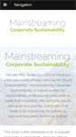 Mobile Screenshot of mainstreamingsustainability.com
